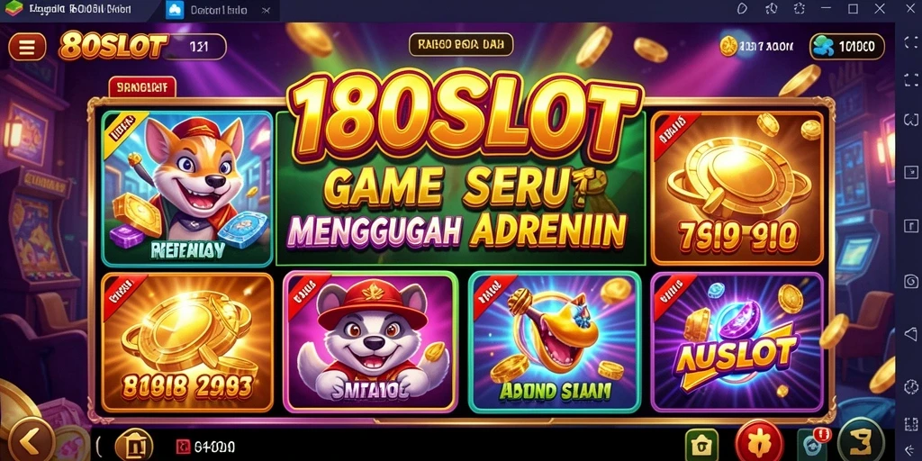Tampilan gameplay seru di 180SLOT dengan berbagai tema Slot.