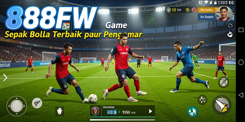 Gameplay menarik di 888FW dengan aksi sepak bola yang intens.