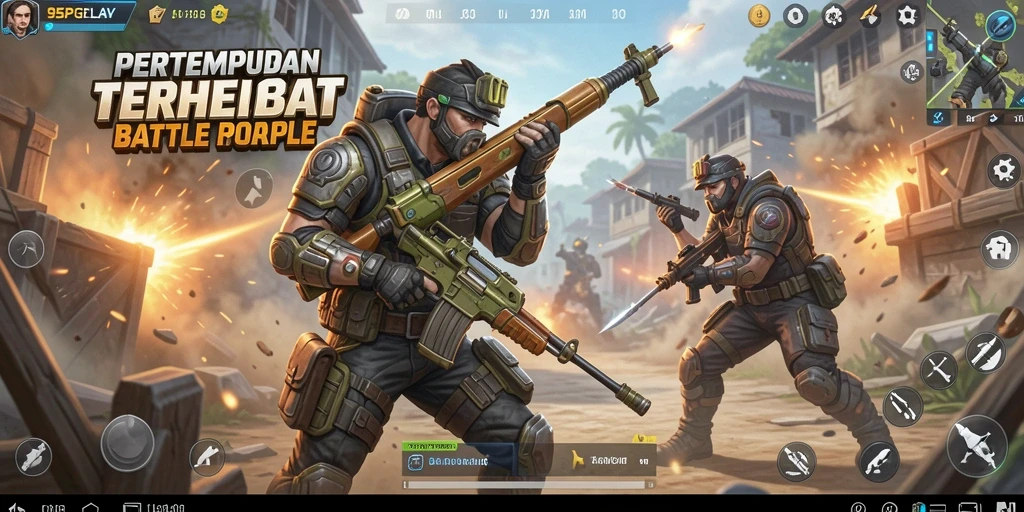Screenshot menunjukkan momen seru dari permainan Battle Royale.