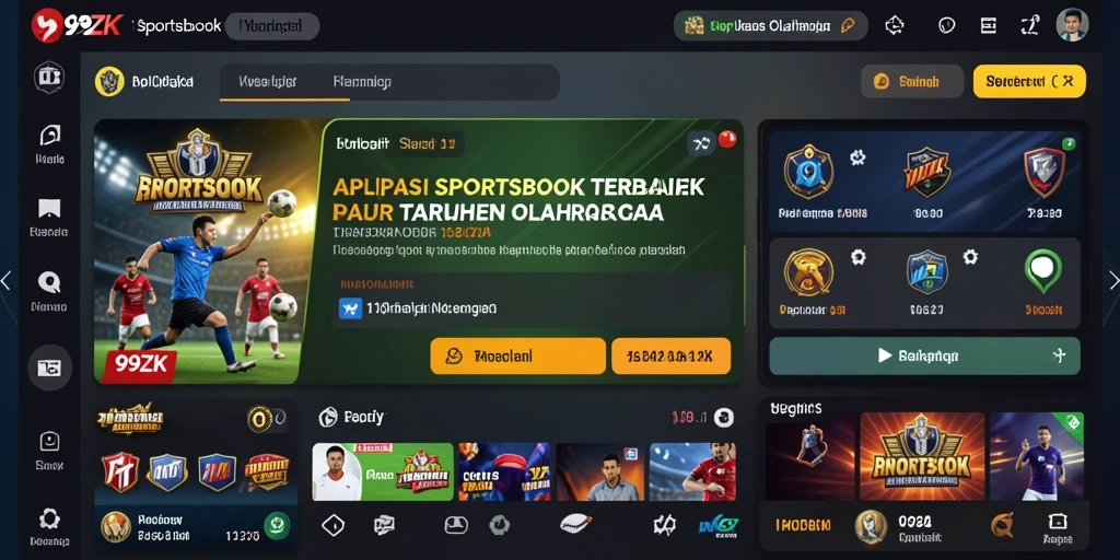 Tangkapan layar 99ZK menampilkan opsi taruhan olahraga yang menarik.
