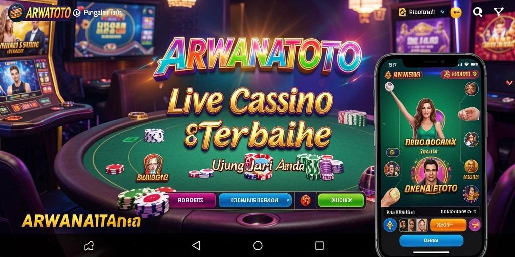 Tampilan menarik dari gameplay Live Casino di ARWANATOTO.