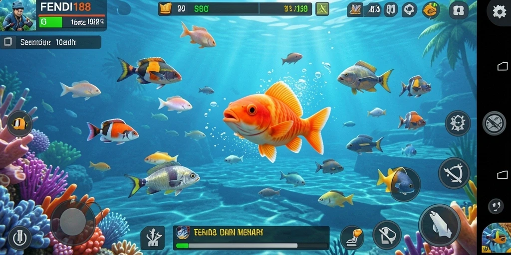 Tampilan gameplay Tembak Ikan yang menegangkan di FENDI188.