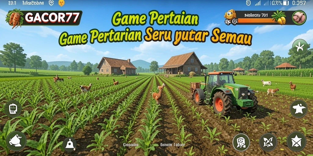Gameplay seru GACOR77 dalam mengelola ladang pertanian.