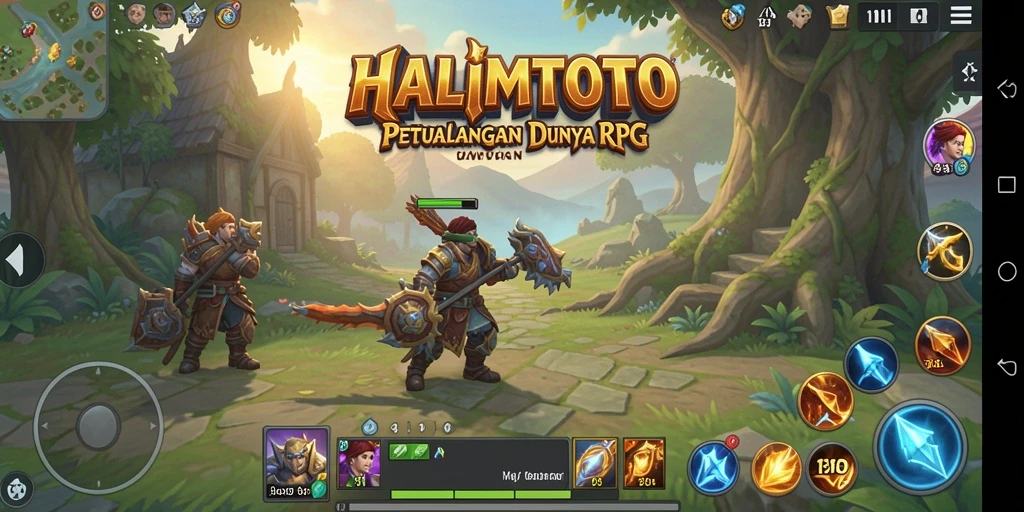 Tangkapan layar menampilkan pertarungan epik dalam HALIMTOTO.
