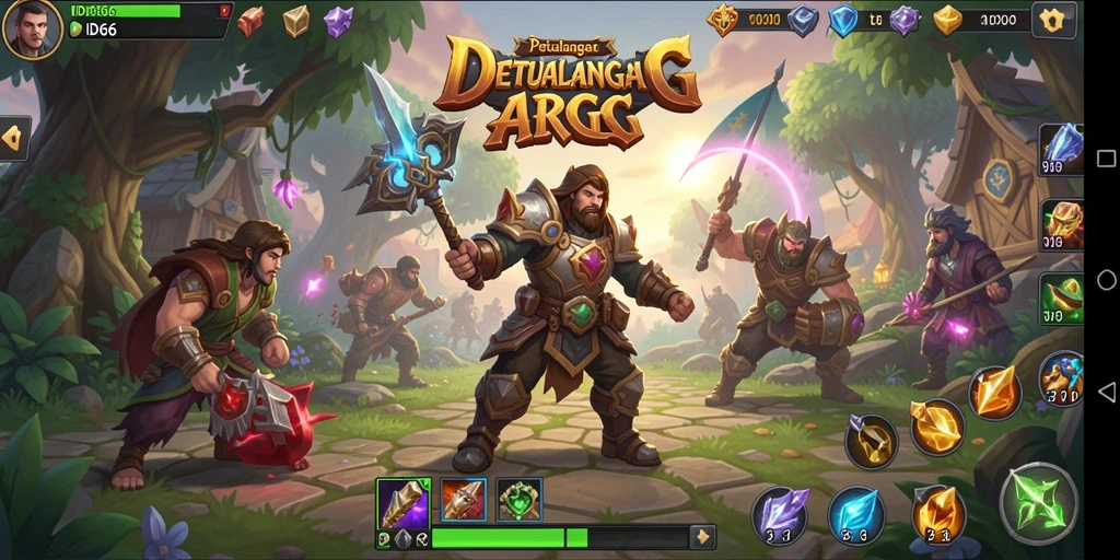 Screenshot ID66 menampilkan aksi pertarungan seru dalam dunia ARPG.