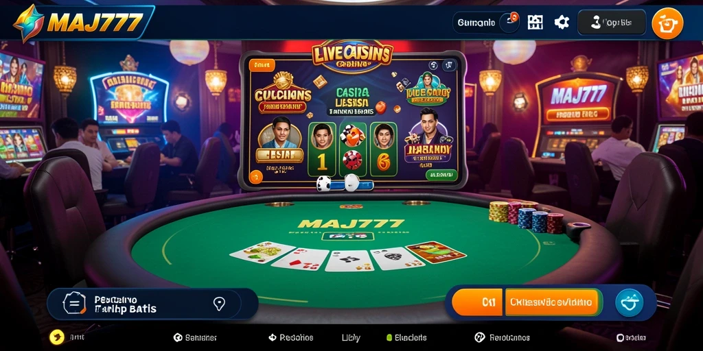 Tampilan menarik dari gameplay Live Casino di MAJ777.
