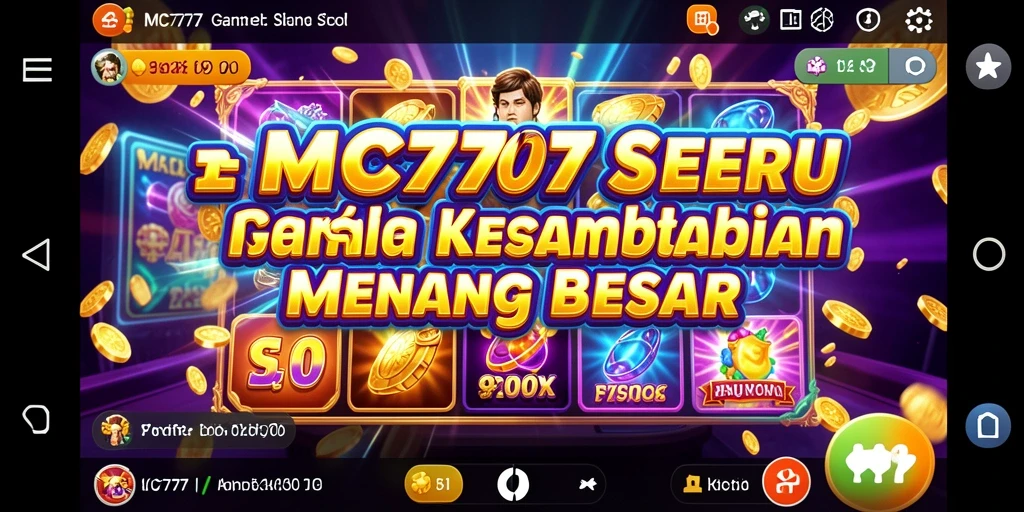 Screenshot gameplay Slot MC777 yang penuh warna dan menarik.