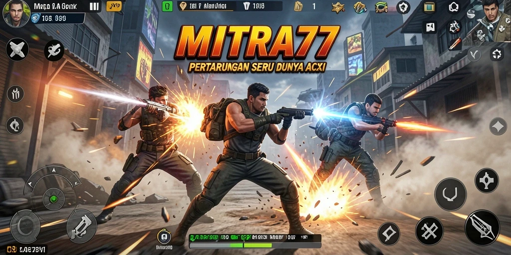 Gameplay seru dengan pertarungan aksi menegangkan di MITRA77.