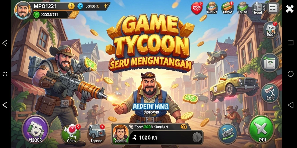 Tampilan gameplay MPO1221 yang penuh strategi dan manajemen bisnis.