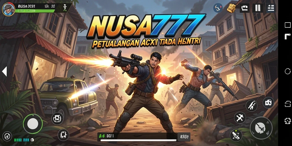 Screenshot NUSA777 menunjukkan pertarungan seru dengan musuh yang menantang.