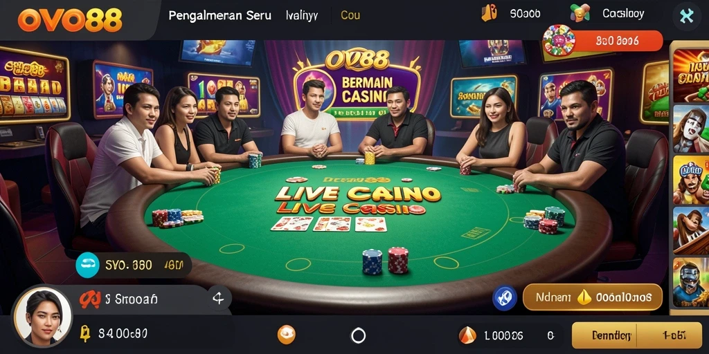 Tampilan gameplay menarik dari OVO88 dalam kategori Live Casino.