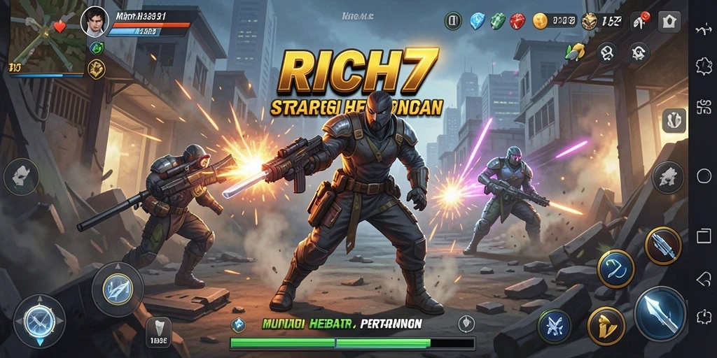 Tampilan gameplay RICH7 dengan taktik strategi yang mendalam.