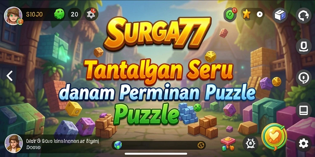 Tampilan gameplay SURGA77 dengan puzzle menantang yang menarik.