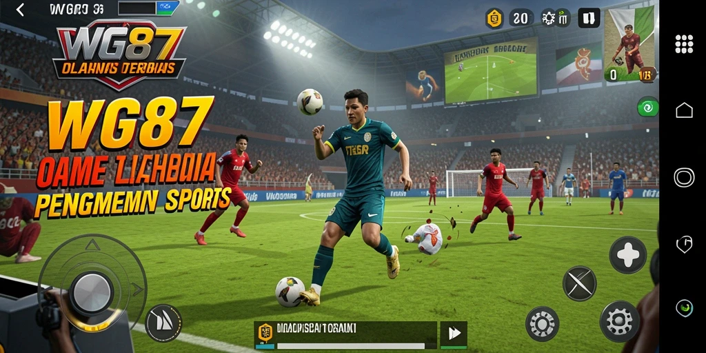 Screenshot gameplay WG87 menampilkan aksi seru dalam pertandingan olahraga.